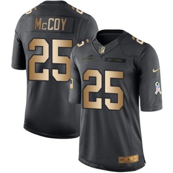 Bills #25 LeSean McCoy Black Men's Stitched NFL Limited Gold Salute To Service Jersey Bills #25 LeSean McCoy Black Men's Stitched NFL Limited Gold Salute To Service Jersey