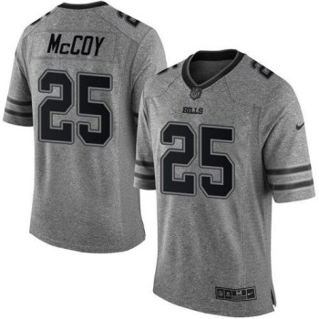 Bills #25 LeSean McCoy Gray Men's Stitched NFL Limited Gridiron Gray Jersey Bills #25 LeSean McCoy Gray Men's Stitched NFL Limited Gridiron Gray Jersey