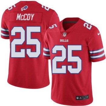 Bills #25 LeSean McCoy Red Men's Stitched NFL Elite Rush Jersey