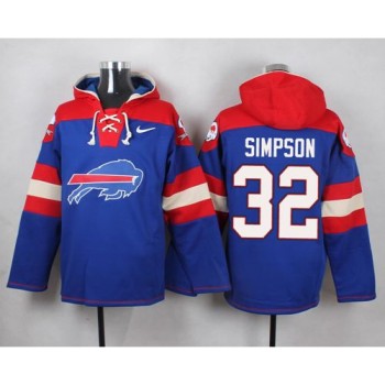 Bills #32 O. J. Simpson Royal Blue Player Pullover NFL Hoodie Bills #32 O. J. Simpson Royal Blue Player Pullover NFL Hoodie