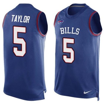 Bills #5 Tyrod Taylor Royal Blue Team Color Men's Stitched NFL Limited Tank Top Jersey Bills #5 Tyrod Taylor Royal Blue Team Color Men's Stitched NFL Limited Tank Top Jersey