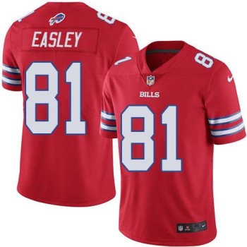Bills #81 Marcus Easley Red Men's Stitched NFL Elite Rush Jersey