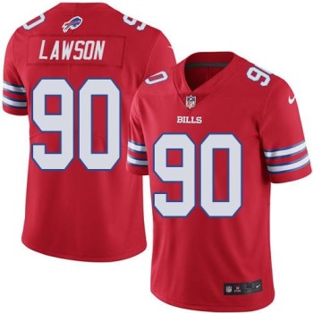 Bills #90 Shaq Lawson Red Men's Stitched NFL Elite Rush Jersey