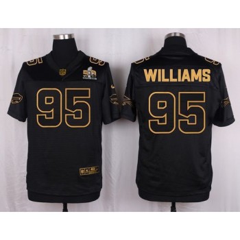 Bills #95 Kyle Williams Black Men's Stitched NFL Elite Pro Line Gold Collection Jersey