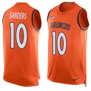 Broncos #10 Emmanuel Sanders Orange Team Color Men's Stitched NFL Limited Tank Top Jersey Broncos #10 Emmanuel Sanders Orange Team Color Men's Stitched NFL Limited Tank Top Jersey
