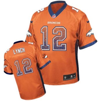 Broncos #12 Paxton Lynch Orange Team Color Youth Stitched NFL Elite Drift Fashion Jersey