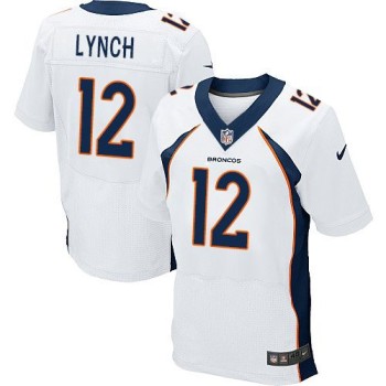 Broncos #12 Paxton Lynch White Men's Stitched NFL New Elite Jersey Broncos #12 Paxton Lynch White Men's Stitched NFL New Elite Jersey