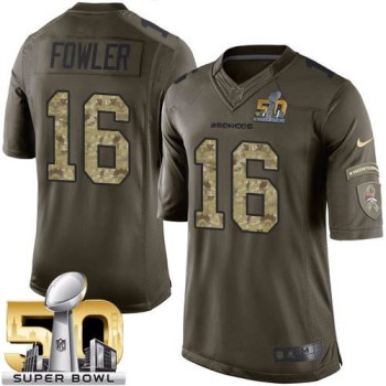 Broncos #16 Bennie Fowler Green Super Bowl 50 Men's Stitched NFL Limited Salute To Service Jersey