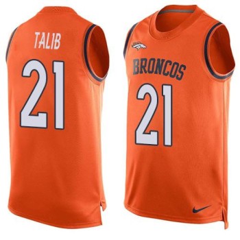 Broncos #21 Aqib Talib Orange Team Color Men's Stitched NFL Limited Tank Top Jersey Broncos #21 Aqib Talib Orange Team Color Men's Stitched NFL Limited Tank Top Jersey