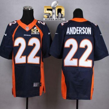 Broncos #22 C.J. Anderson Navy Blue Alternate Super Bowl 50 Men's Stitched NFL New Elite Jersey Broncos #22 C.J. Anderson Navy Blue Alternate Super Bowl 50 Men's Stitched NFL New Elite Jersey