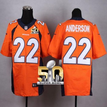 Broncos #22 C.J. Anderson Orange Team Color Super Bowl 50 Men's Stitched NFL New Elite Jersey Broncos #22 C.J. Anderson Orange Team Color Super Bowl 50 Men's Stitched NFL New Elite Jersey