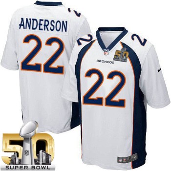 Broncos #22 C.J. Anderson White Super Bowl 50 Youth Stitched NFL New Elite Jersey Broncos #22 C.J. Anderson White Super Bowl 50 Youth Stitched NFL New Elite Jersey
