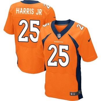 Broncos #25 Chris Harris Jr Orange Team Color Men's Stitched NFL New Elite Jersey