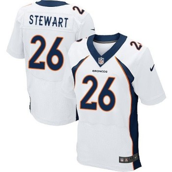 Broncos #26 Darian Stewart White Men's Stitched NFL New Elite Jersey