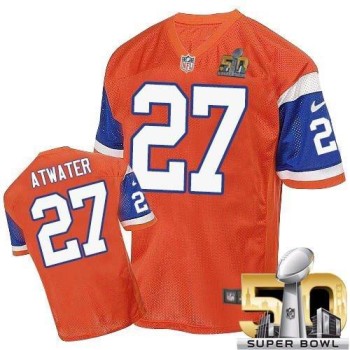 Broncos #27 Steve Atwater Orange Throwback Super Bowl 50 Men's Stitched NFL Elite Jersey Broncos #27 Steve Atwater Orange Throwback Super Bowl 50 Men's Stitched NFL Elite Jersey