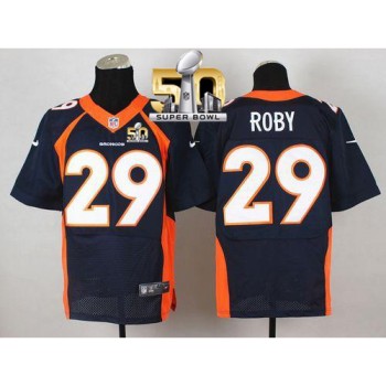 Broncos #29 Bradley Roby Navy Blue Alternate Super Bowl 50 Men's Stitched NFL New Elite Jersey Broncos #29 Bradley Roby Navy Blue Alternate Super Bowl 50 Men's Stitched NFL New Elite Jersey