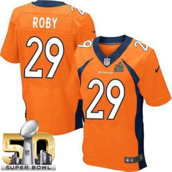 Broncos #29 Bradley Roby Orange Team Color Super Bowl 50 Men's Stitched NFL New Elite Jersey Broncos #29 Bradley Roby Orange Team Color Super Bowl 50 Men's Stitched NFL New Elite Jersey