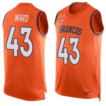 Broncos #43 T.J. Ward Orange Team Color Men's Stitched NFL Limited Tank Top Jersey