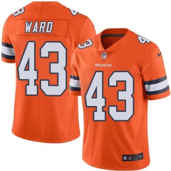 Broncos #43 T.J. Ward Orange Youth Stitched NFL Limited Rush Jersey Broncos #43 T.J. Ward Orange Youth Stitched NFL Limited Rush Jersey