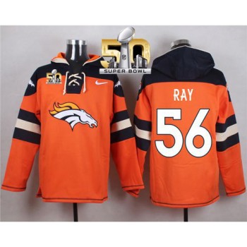 Broncos #56 Shane Ray Orange Super Bowl 50 Player Pullover NFL Hoodie Broncos #56 Shane Ray Orange Super Bowl 50 Player Pullover NFL Hoodie