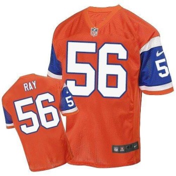 Broncos #56 Shane Ray Orange Throwback Men's Stitched NFL Elite Jersey