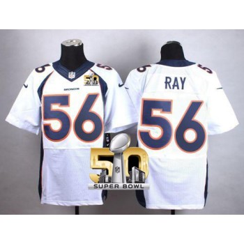 Broncos #56 Shane Ray White Super Bowl 50 Men's Stitched NFL New Elite Jersey Broncos #56 Shane Ray White Super Bowl 50 Men's Stitched NFL New Elite Jersey