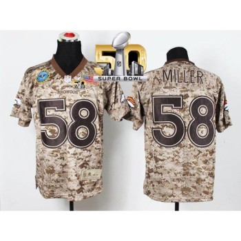 Broncos #58 Von Miller Camo Super Bowl 50 Men's Stitched NFL New Elite USMC Jersey Broncos #58 Von Miller Camo Super Bowl 50 Men's Stitched NFL New Elite USMC Jersey