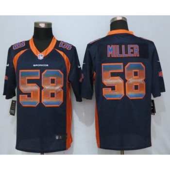 Broncos #58 Von Miller Navy Blue Alternate Men's Stitched NFL Limited Strobe Jersey Broncos #58 Von Miller Navy Blue Alternate Men's Stitched NFL Limited Strobe Jersey