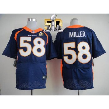 Broncos #58 Von Miller Navy Blue Alternate Super Bowl 50 Men's Stitched NFL New Elite Jersey Broncos #58 Von Miller Navy Blue Alternate Super Bowl 50 Men's Stitched NFL New Elite Jersey