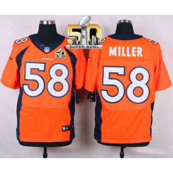 Broncos #58 Von Miller Orange Team Color Super Bowl 50 Men's Stitched NFL New Elite Jersey Broncos #58 Von Miller Orange Team Color Super Bowl 50 Men's Stitched NFL New Elite Jersey