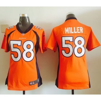 Broncos #58 Von Miller Orange Team Color Women's Stitched NFL Elite Jersey Broncos #58 Von Miller Orange Team Color Women's Stitched NFL Elite Jersey