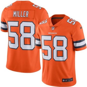 Broncos #58 Von Miller Orange Youth Stitched NFL Limited Rush Jersey Broncos #58 Von Miller Orange Youth Stitched NFL Limited Rush Jersey