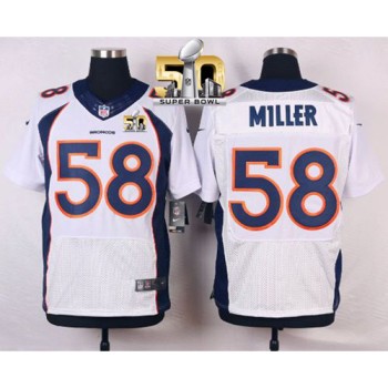 Broncos #58 Von Miller White Super Bowl 50 Men's Stitched NFL New Elite Jersey Broncos #58 Von Miller White Super Bowl 50 Men's Stitched NFL New Elite Jersey