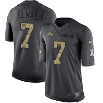 Broncos #7 John Elway Black Youth Stitched NFL Limited 2016 Salute to Service Jersey Broncos #7 John Elway Black Youth Stitched NFL Limited 2016 Salute to Service Jersey
