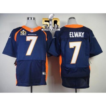 Broncos #7 John Elway Navy Blue Alternate Super Bowl 50 Men's Stitched NFL New Elite Jersey Broncos #7 John Elway Navy Blue Alternate Super Bowl 50 Men's Stitched NFL New Elite Jersey