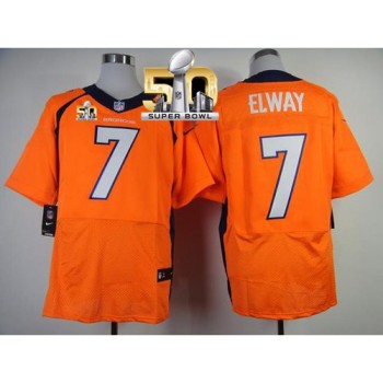 Broncos #7 John Elway Orange Team Color Super Bowl 50 Men's Stitched NFL New Elite Jersey Broncos #7 John Elway Orange Team Color Super Bowl 50 Men's Stitched NFL New Elite Jersey
