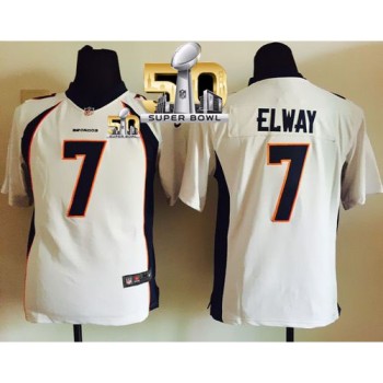 Broncos #7 John Elway White Super Bowl 50 Youth Stitched NFL New Elite Jersey Broncos #7 John Elway White Super Bowl 50 Youth Stitched NFL New Elite Jersey