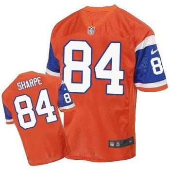 Broncos #84 Shannon Sharpe Orange Throwback Men's Stitched NFL Elite Jersey Broncos #84 Shannon Sharpe Orange Throwback Men's Stitched NFL Elite Jersey