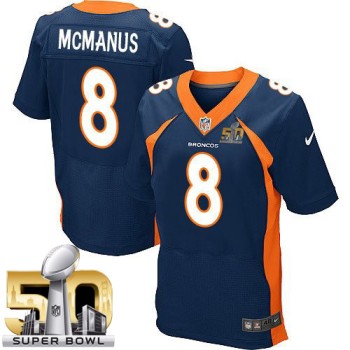 Broncos #8 Brandon McManus Navy Blue Alternate Super Bowl 50 Men's Stitched NFL New Elite Jersey Broncos #8 Brandon McManus Navy Blue Alternate Super Bowl 50 Men's Stitched NFL New Elite Jersey