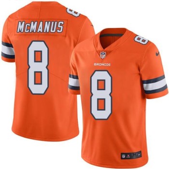 Broncos #8 Brandon McManus Orange Men's Stitched NFL Limited Rush Jersey Broncos #8 Brandon McManus Orange Men's Stitched NFL Limited Rush Jersey