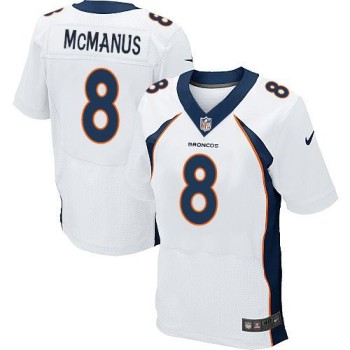 Broncos #8 Brandon McManus White Men's Stitched NFL New Elite Jersey Broncos #8 Brandon McManus White Men's Stitched NFL New Elite Jersey