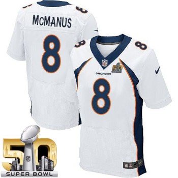 Broncos #8 Brandon McManus White Super Bowl 50 Men's Stitched NFL New Elite Jersey Broncos #8 Brandon McManus White Super Bowl 50 Men's Stitched NFL New Elite Jersey