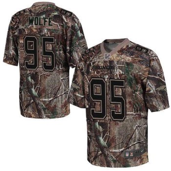 Broncos #95 Derek Wolfe Camo Men's Stitched NFL Realtree Elite Jersey