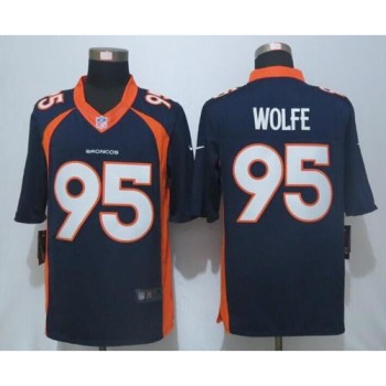 Broncos #95 Derek Wolfe Navy Blue Alternate Men's Stitched NFL New Limited Jersey Broncos #95 Derek Wolfe Navy Blue Alternate Men's Stitched NFL New Limited Jersey