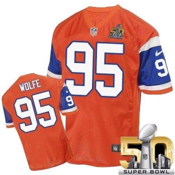 Broncos #95 Derek Wolfe Orange Throwback Super Bowl 50 Men's Stitched NFL Elite Jersey Broncos #95 Derek Wolfe Orange Throwback Super Bowl 50 Men's Stitched NFL Elite Jersey
