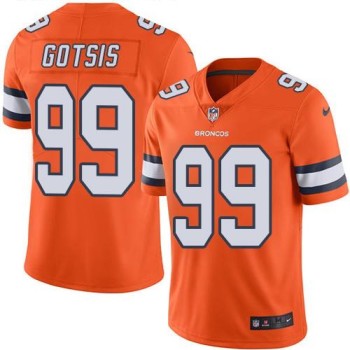 Broncos #99 Adam Gotsis Orange Men's Stitched NFL Limited Rush Jersey Broncos #99 Adam Gotsis Orange Men's Stitched NFL Limited Rush Jersey