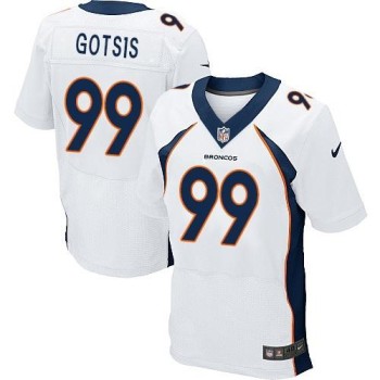 Broncos #99 Adam Gotsis White Men's Stitched NFL New Elite Jersey Broncos #99 Adam Gotsis White Men's Stitched NFL New Elite Jersey