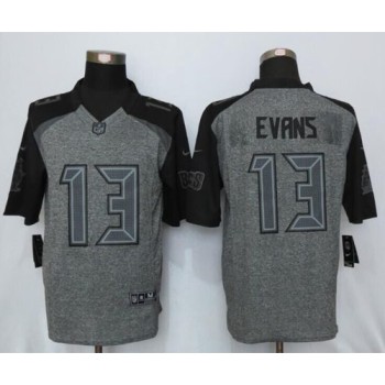 Buccaneers #13 Mike Evans Gray Men's Stitched NFL Limited Gridiron Gray Jersey Buccaneers #13 Mike Evans Gray Men's Stitched NFL Limited Gridiron Gray Jersey