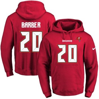 Buccaneers #20 Ronde Barber Red Name & Number Pullover NFL Hoodie Buccaneers #20 Ronde Barber Red Name & Number Pullover NFL Hoodie