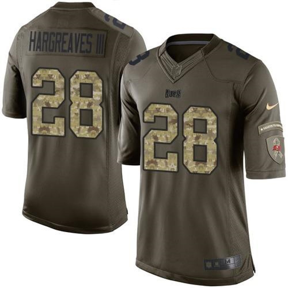Buccaneers #28 Vernon Hargreaves III Green Youth Stitched NFL Limited Salute to Service Jersey